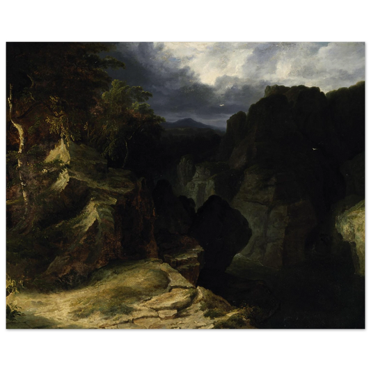 View of the Devil’s Glen – James Arthur O’Connor Art Print – framed print close-up | Buy Irish Art