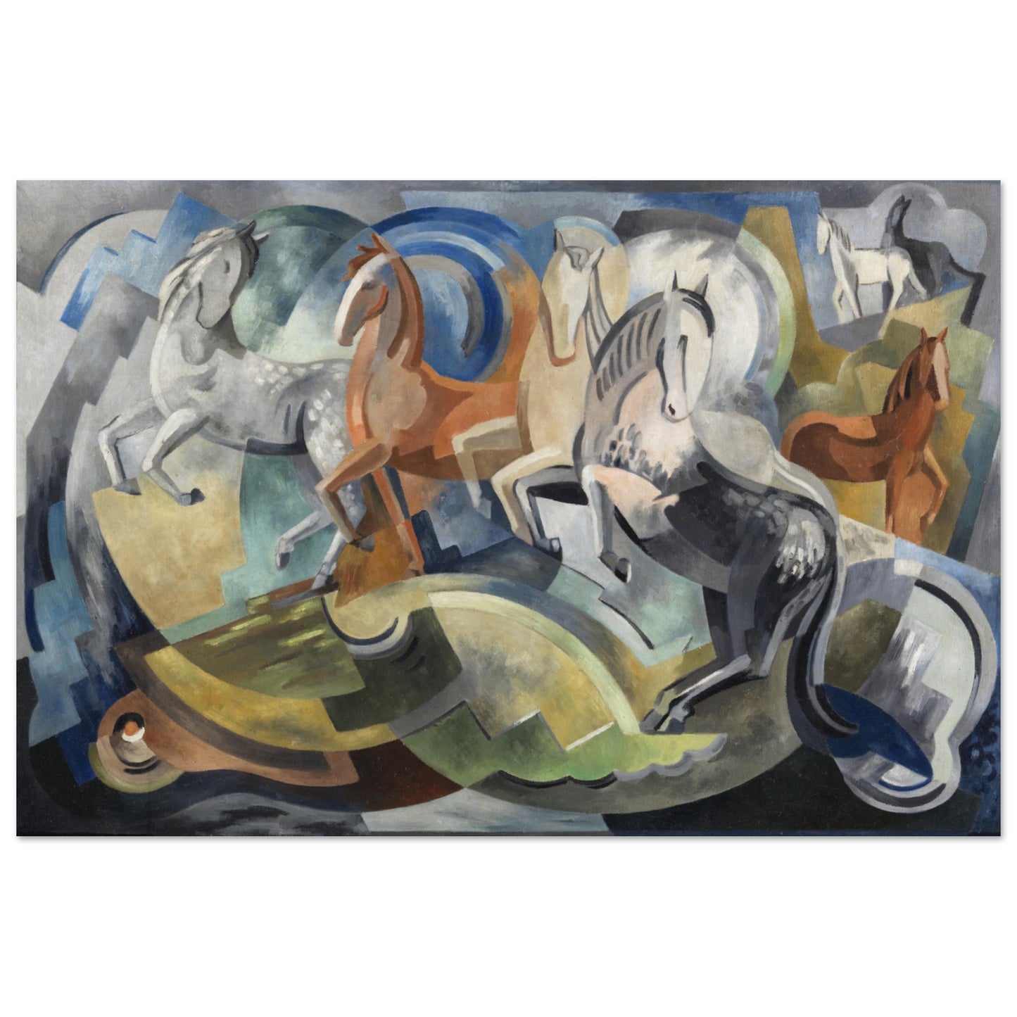 Achill Horses by Irish Artist Mainie Jellett Abstract Art Print 30x45 cm / 12x18″ / Art Print / Unframed