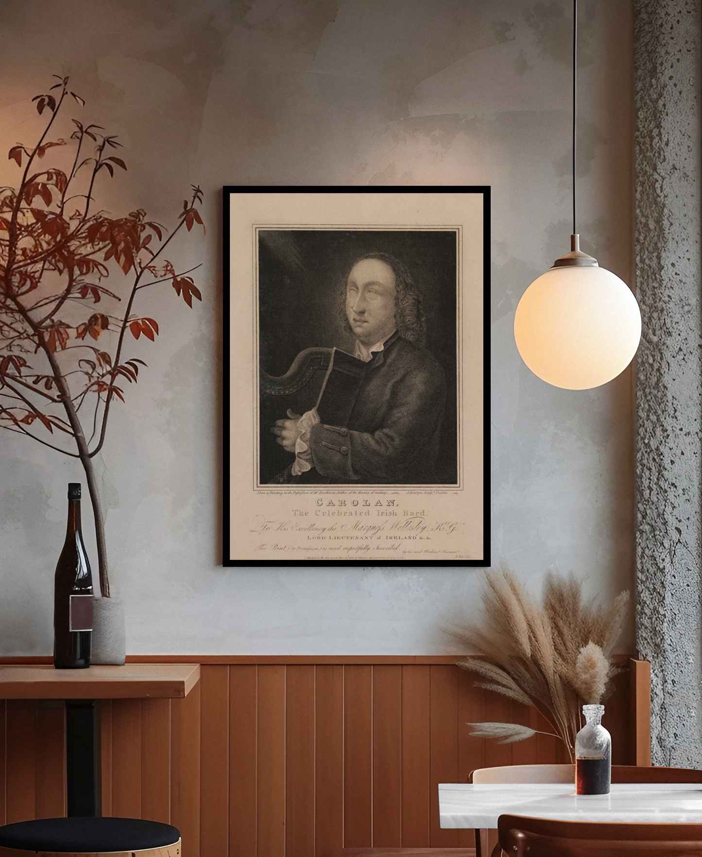 Turlough O'Carolan (1670-1738) Framed Print by John Martyn