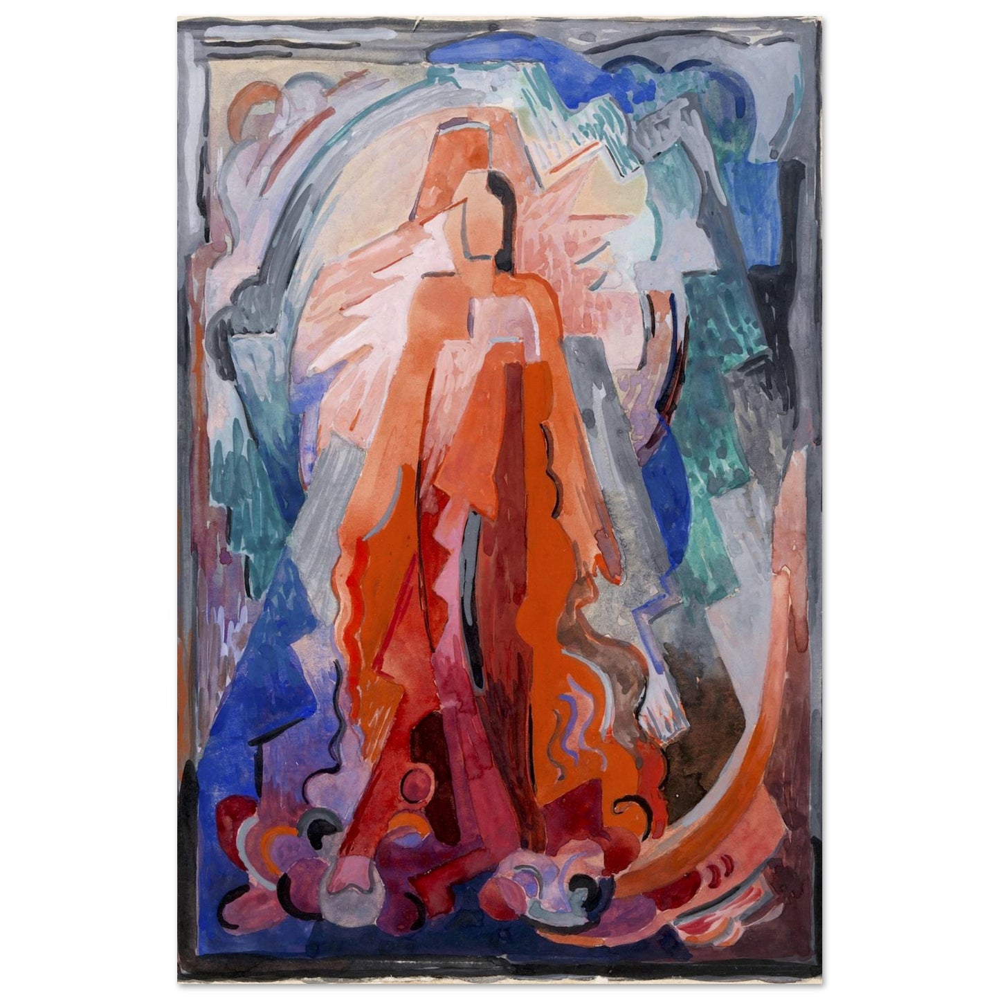 I Have Trodden the Winepress Alone by Mainie Jellett – unframed museum-quality Irish Modernist religious art print