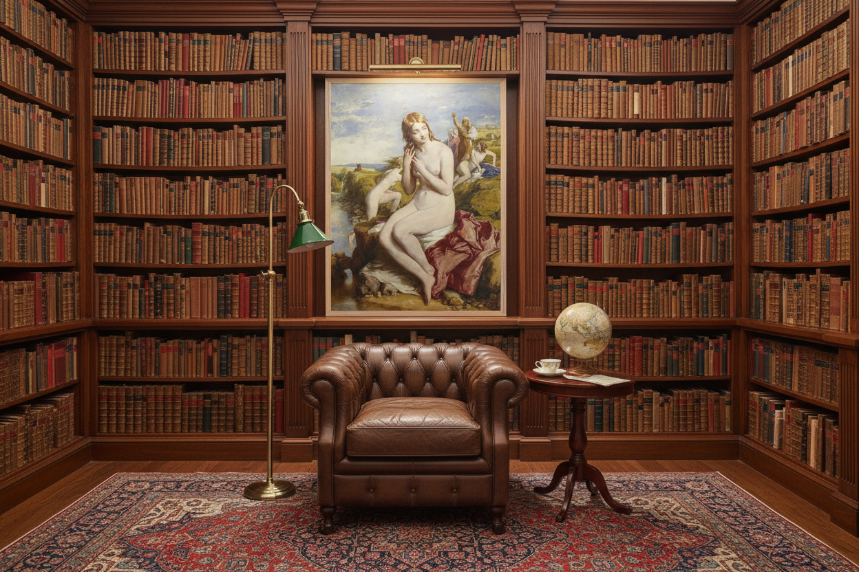 Bathers Surprised by Irish Artist William Mulready Art Print