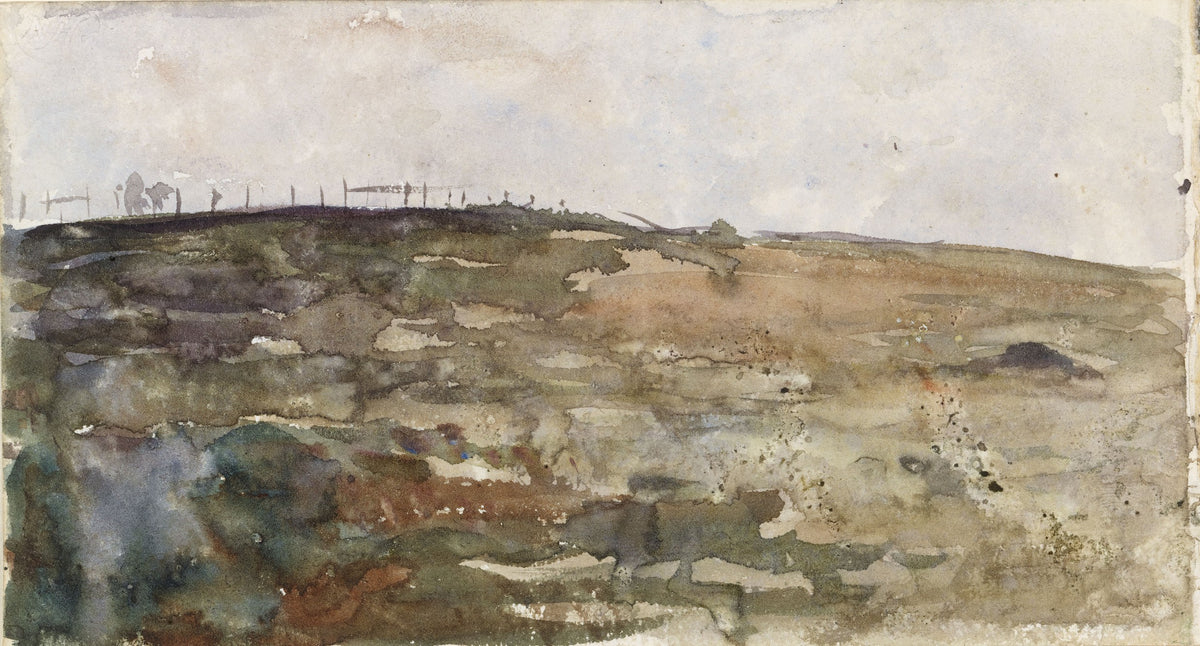Hillside Heather, watercolour sketch by Nathaniel Hone the Younger