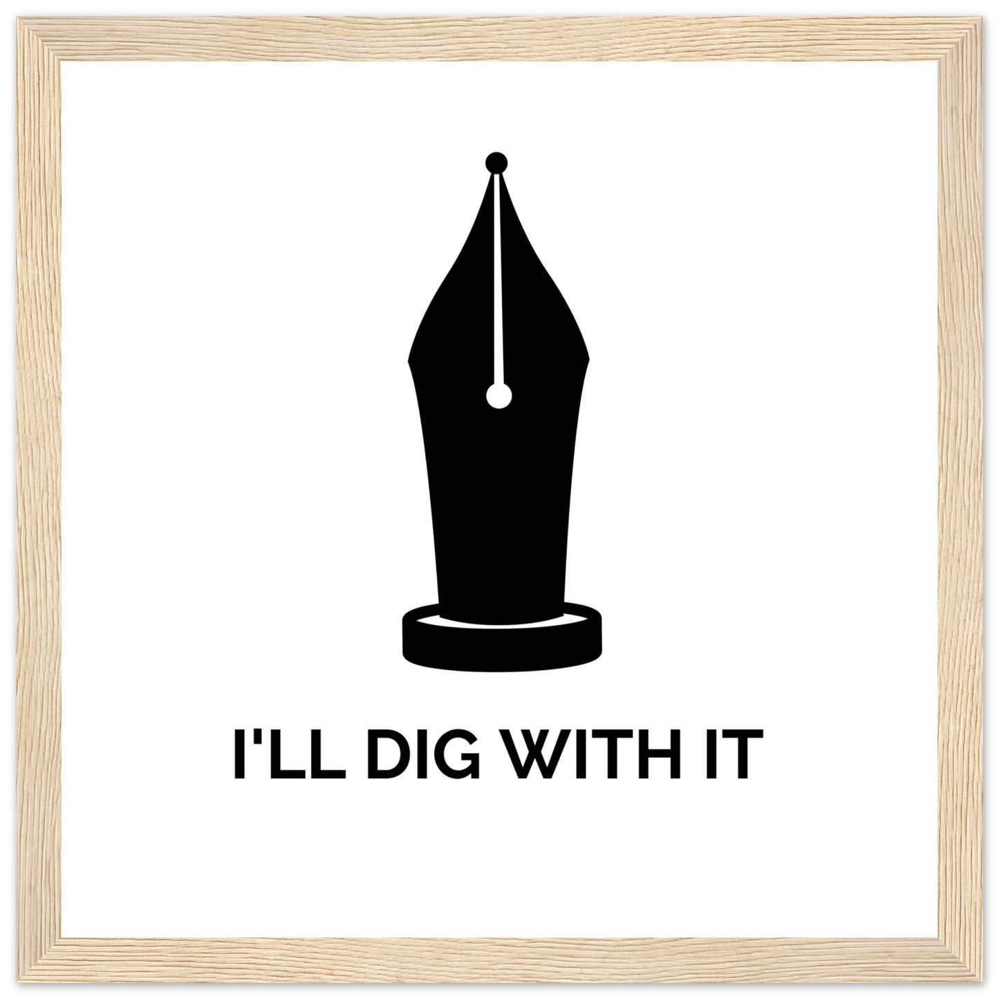 Framed Seamus Heaney wall art with quote symbolising tradition through poetry not farming