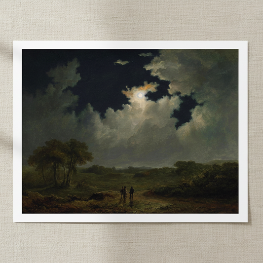 The Poachers (c.1830s) by James Arthur O’Connor, framed Irish Romantic landscape art print