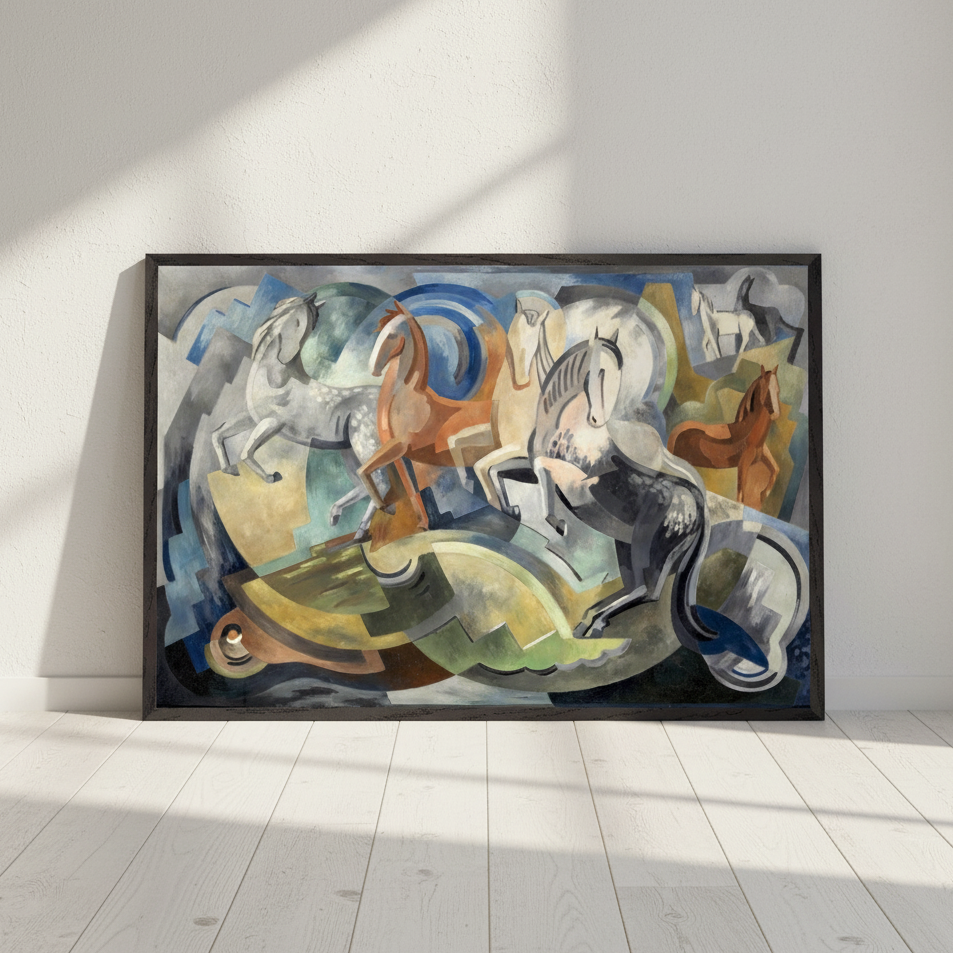 Achill Horses (1941) by Mainie Jellett, Irish art print