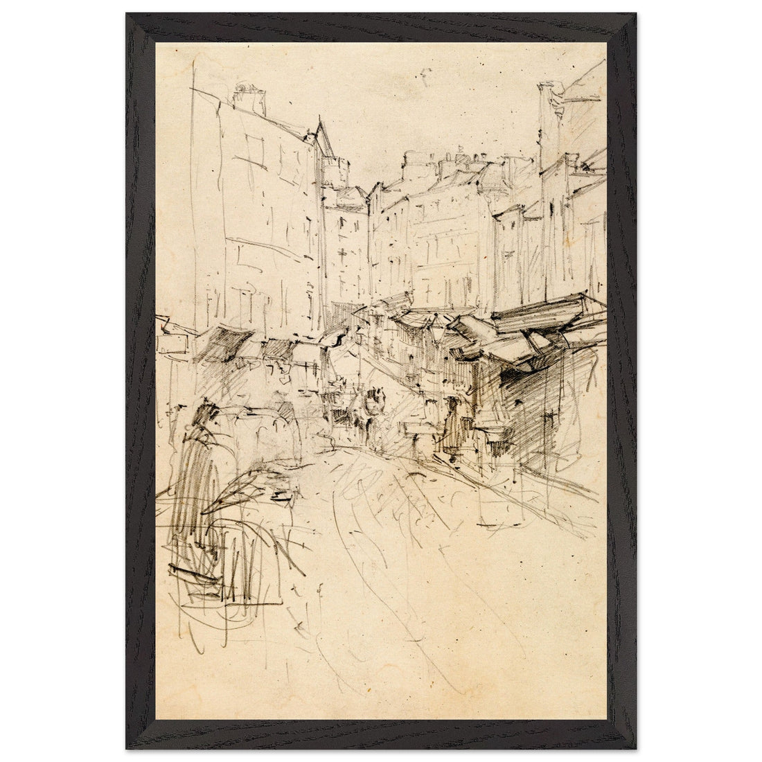 Walter Osborne painting of a Dublin street with a cathedral tower
