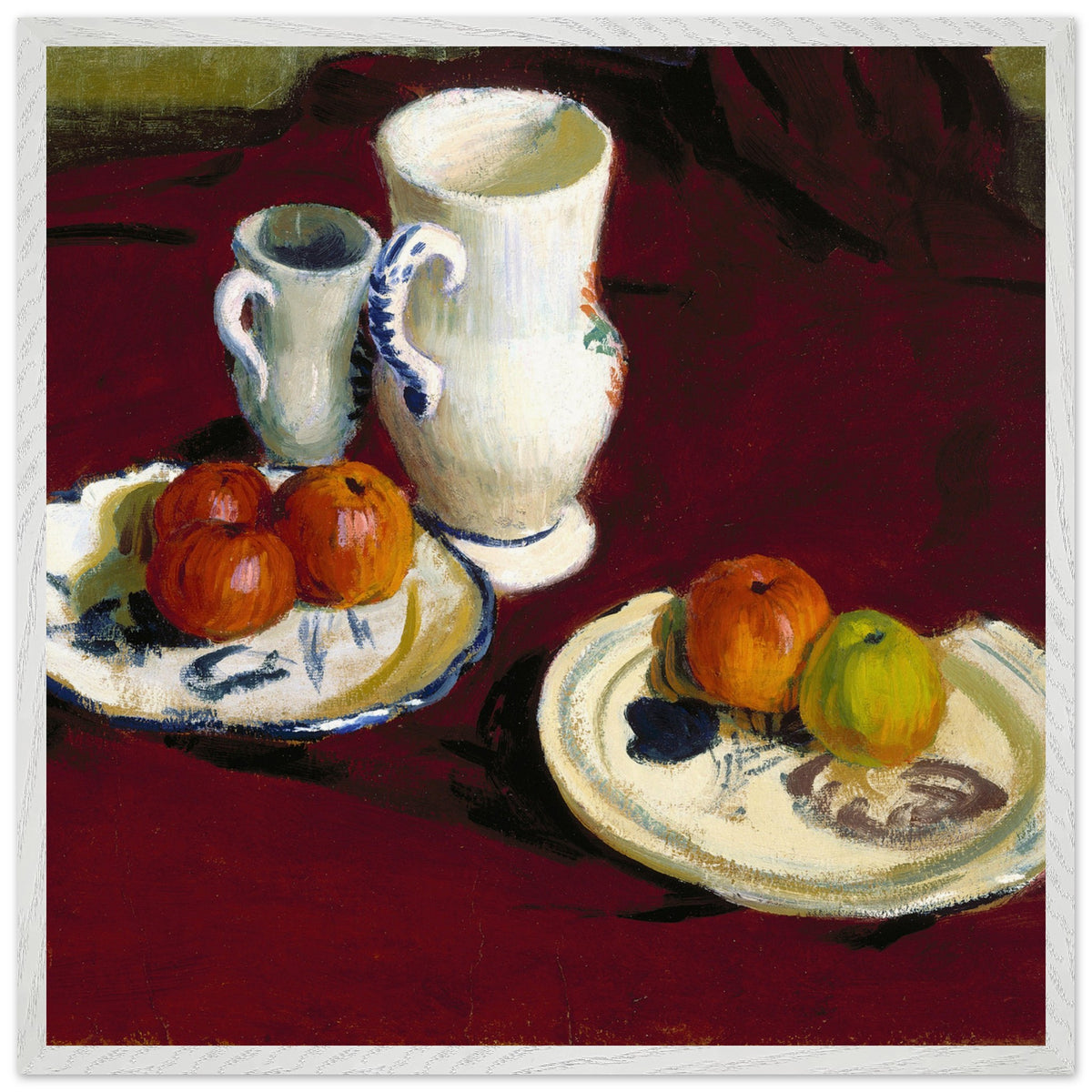 Apples and Breton Pots by Roderic O'Conor in a white frame, portrait format