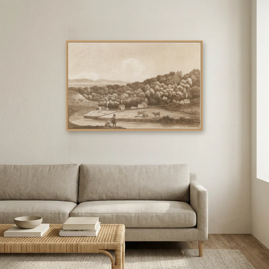 The Secretary of State's House at Palmerston art print, framed and hung in a living room