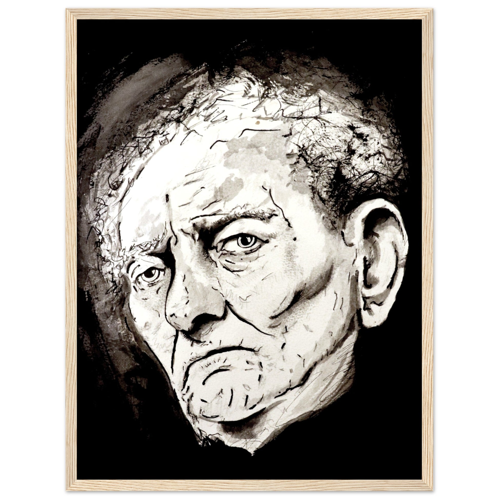 Capture the essence of Brian Friel's brilliance with our framed art print by Irish artist Ó Maoláin. Celebrate the renowned playwright's legacy in your space with this exquisite masterpiece.