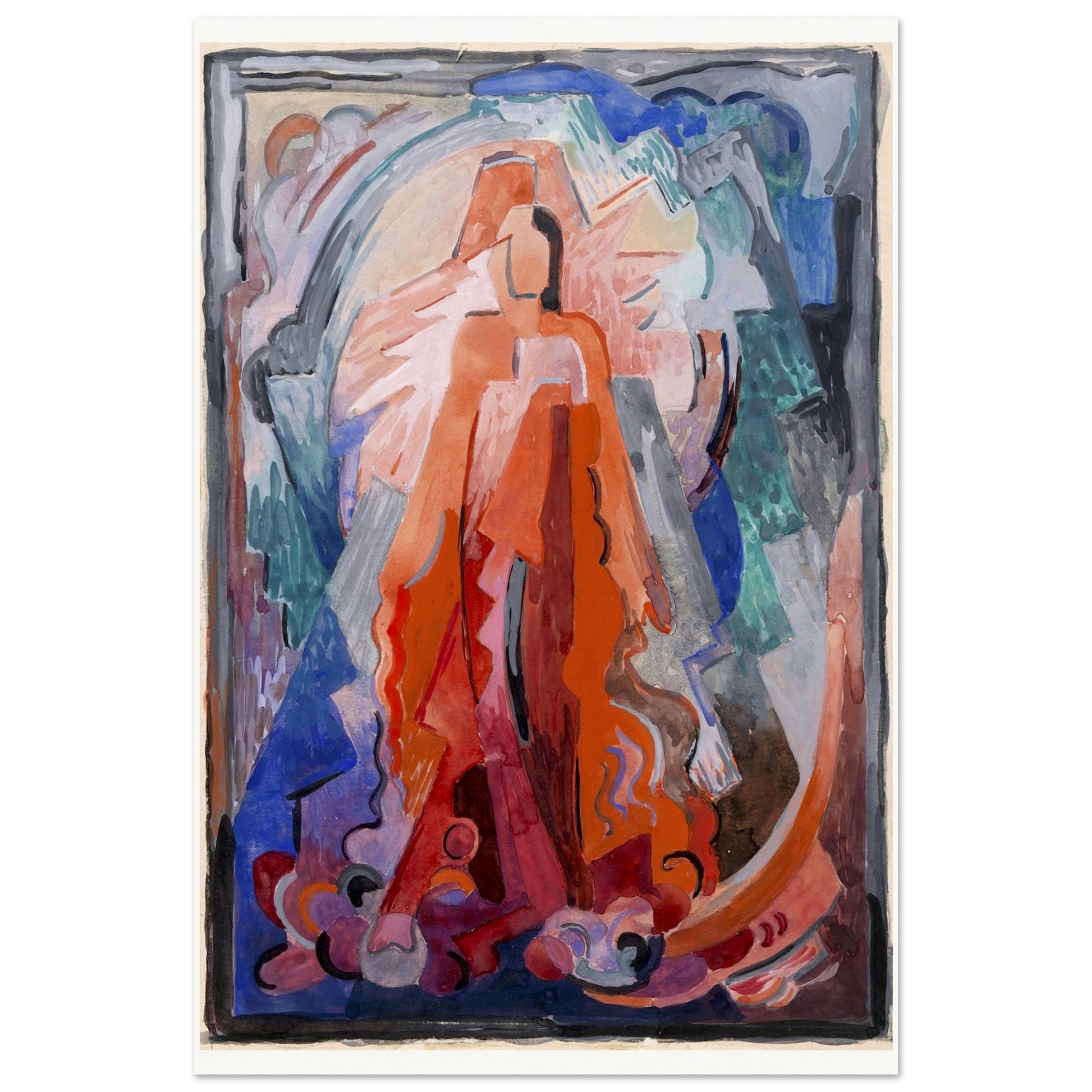 I Have Trodden the Winepress Alone – Irish Art Print by Mainie Jellett (view 3)