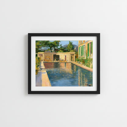 Framed Lavery print in a premium frame displayed on a spotless gallery wall. Balanced natural daylight, soft shadowing, museum aesthetic.