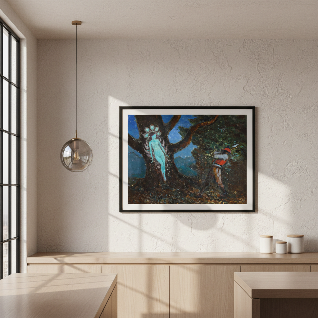 The Woodchopper and The Tree Spirit by George Russell (Æ) Art Print (view 4)