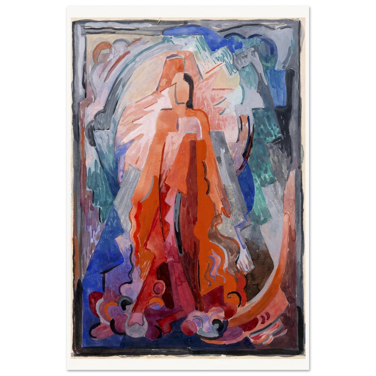 I Have Trodden the Winepress Alone – Irish Art Print by Mainie Jellett (view 2)
