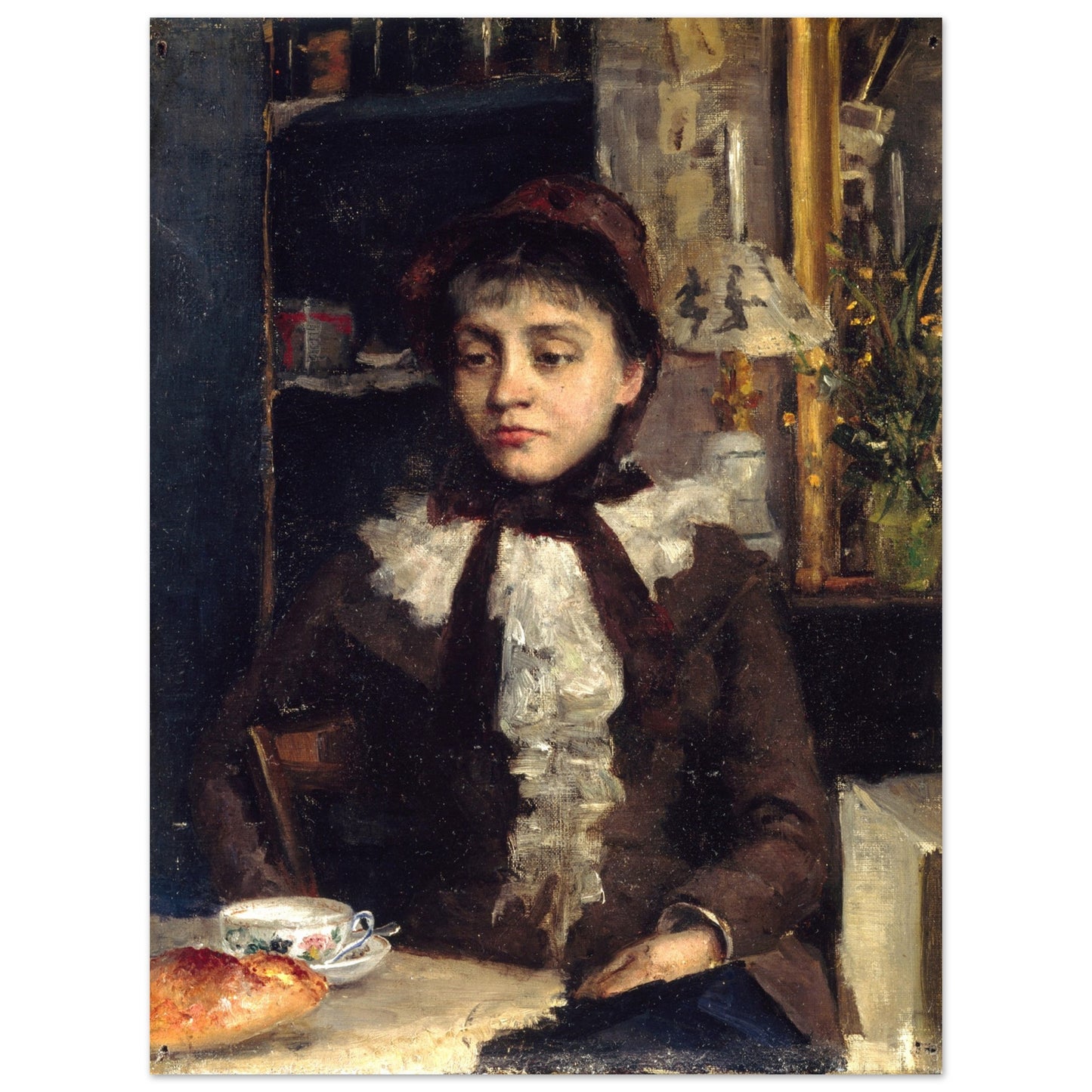 Le Petit Déjeuner (1885) by Sarah Purser  Irish Art Print – room setting display | Buy Irish Art