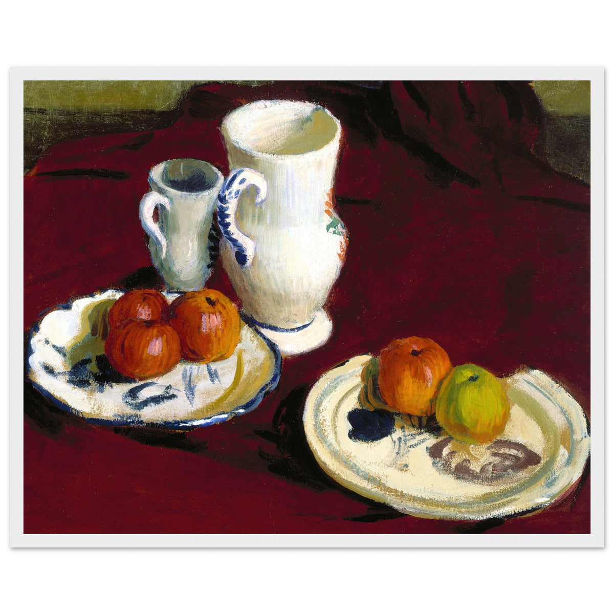 Apples and Breton Pots by Roderic O'Conor in a thin white frame, square format