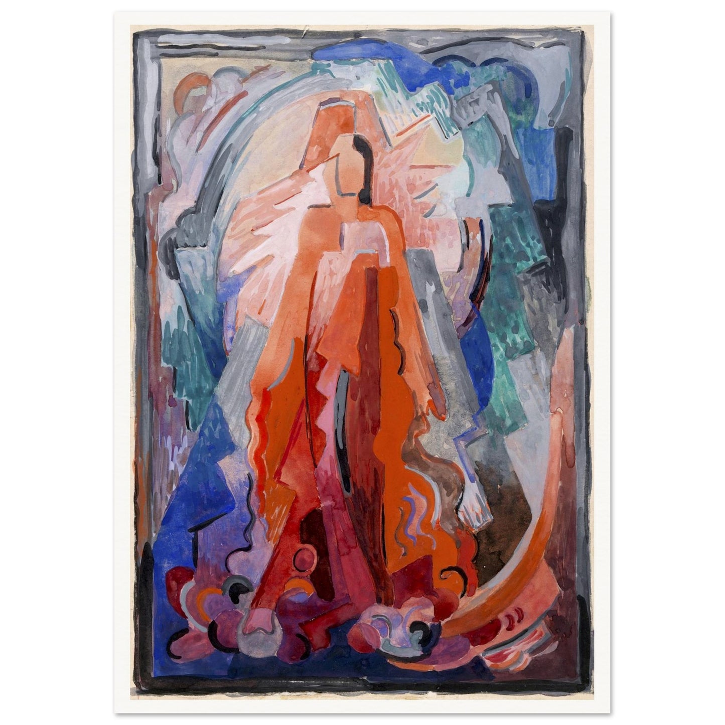 I Have Trodden the Winepress Alone – Irish Art Print by Mainie Jellett (view 7)