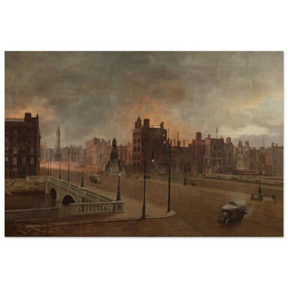 After the Bombardment — Easter Rising 1916 Fine Art Print – framed print close-up | Buy Irish Art