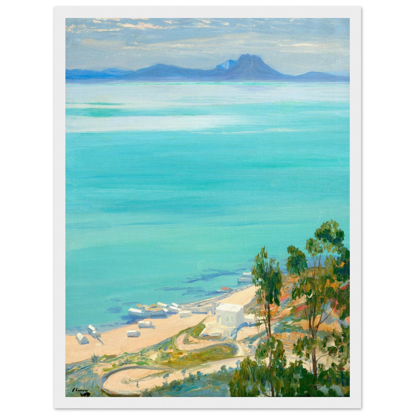 The Bay of Tunis, Morning (1919) – Sir John Lavery Art Print – view 33 | Buy Irish Art