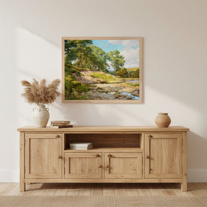 The Deer Park, Powerscourt – Dermod O’Brien Landscape Print 40x50 cm / 16x20″ – detail view | Buy Irish Art