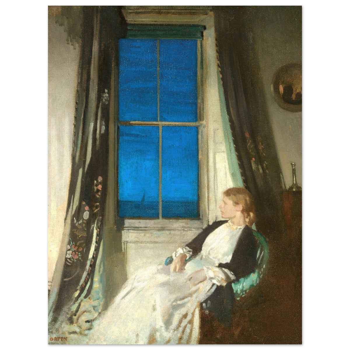 Night by William Orpen shown as an unframed art print on white