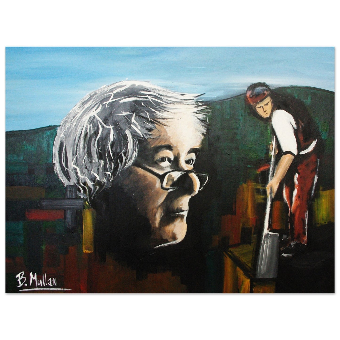 Seamus Heaney Irish Writer Framed Art Print – framed print close-up | Buy Irish Art