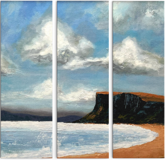 Fair Head Triptych Original Paintings