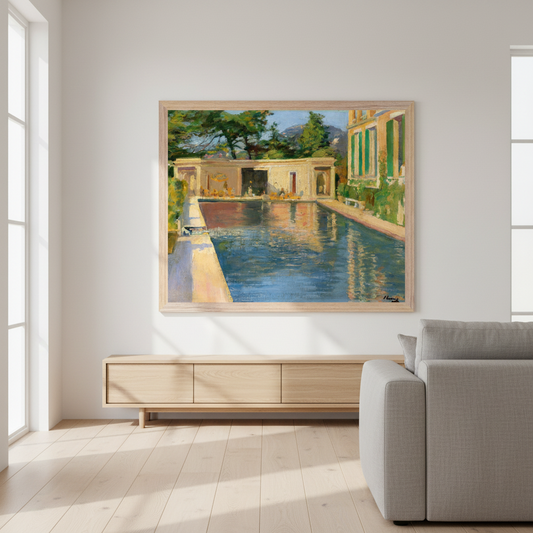 Swimming Pool, France  John Lavery Collector’s Print 40x50 cm / 16x20″ – Irish wall art print | Buy Irish Art