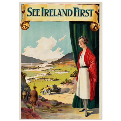 See Ireland First vintage Irish travel poster art print by Walter Till – archival unframed edition
