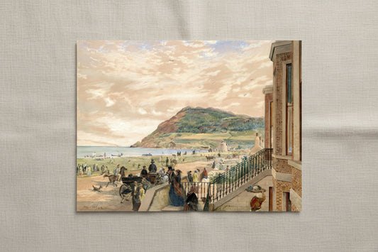 unframed archival print resting on light linen fabric. Soft natural daylight, gentle shadows, artisanal fine-art photography style.
