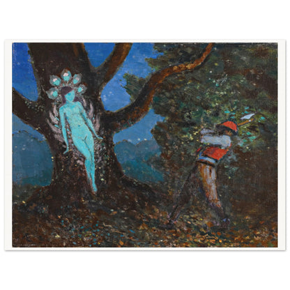 The Woodchopper and The Tree Spirit by George Russell (Æ) Art Print (view 15)