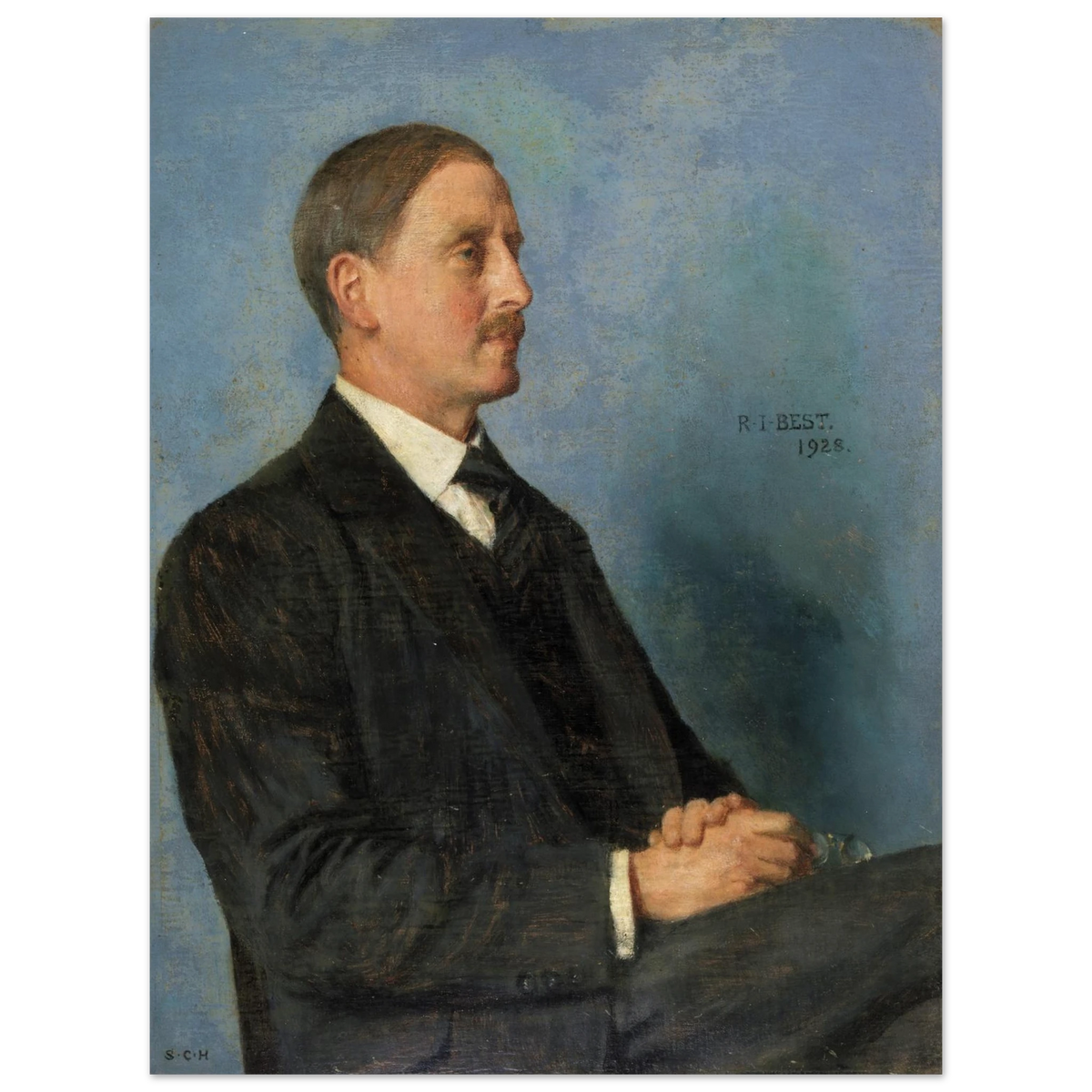 Portrait of Richard Irvine Best by Sarah Cecilia Harrison, unframed art print, 75x100 cm