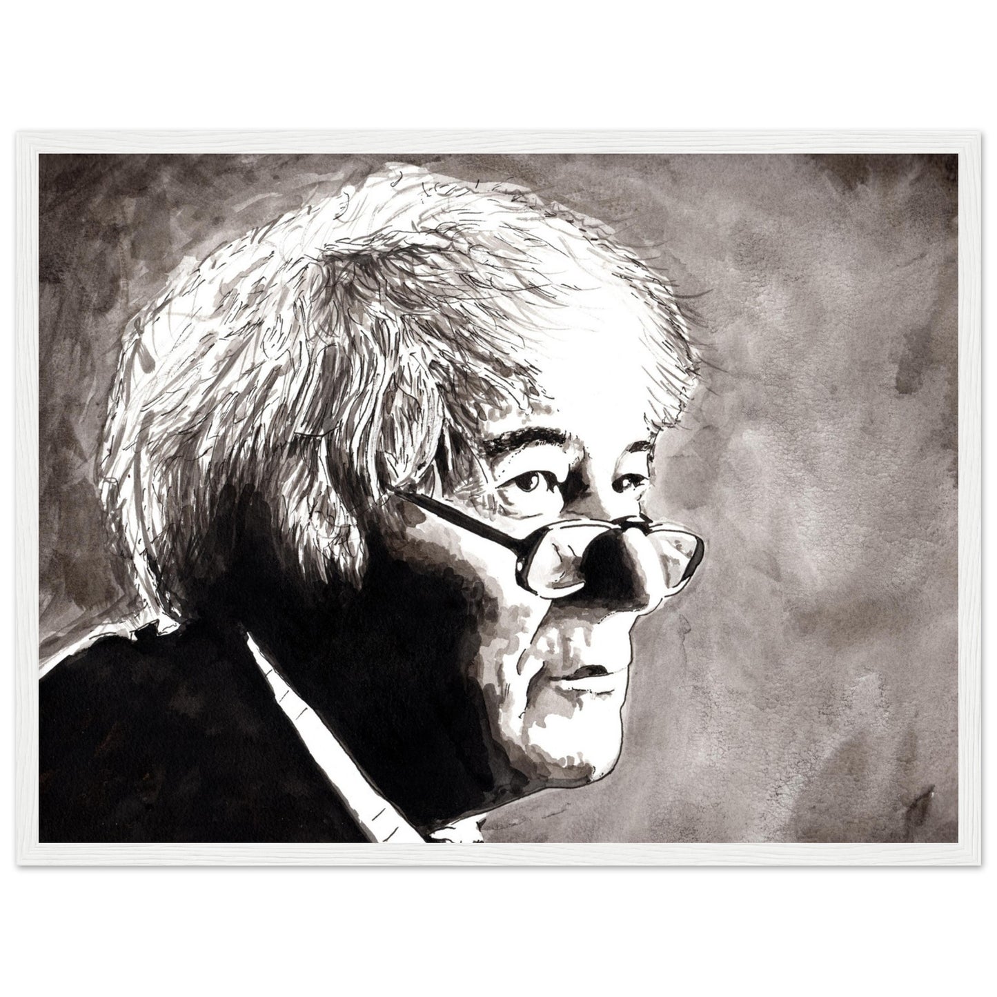 Immerse your space in the poetic brilliance of Seamus Heaney with our framed fine art print. This carefully crafted portrait print pays homage to the lyrical genius of the beloved Irish poet.