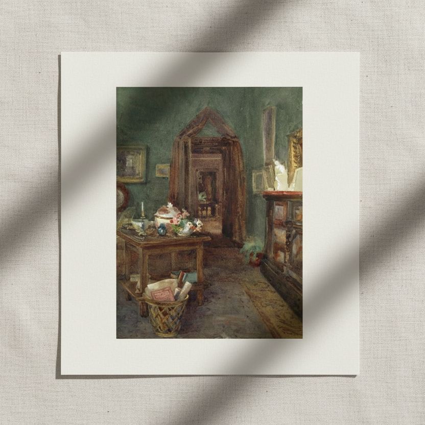 Unframed art print of Ancient Rubbish, Kilmurry, County Kilkenny by Mildred Anne Butler on museum-quality matte paper, styled on natural linen.