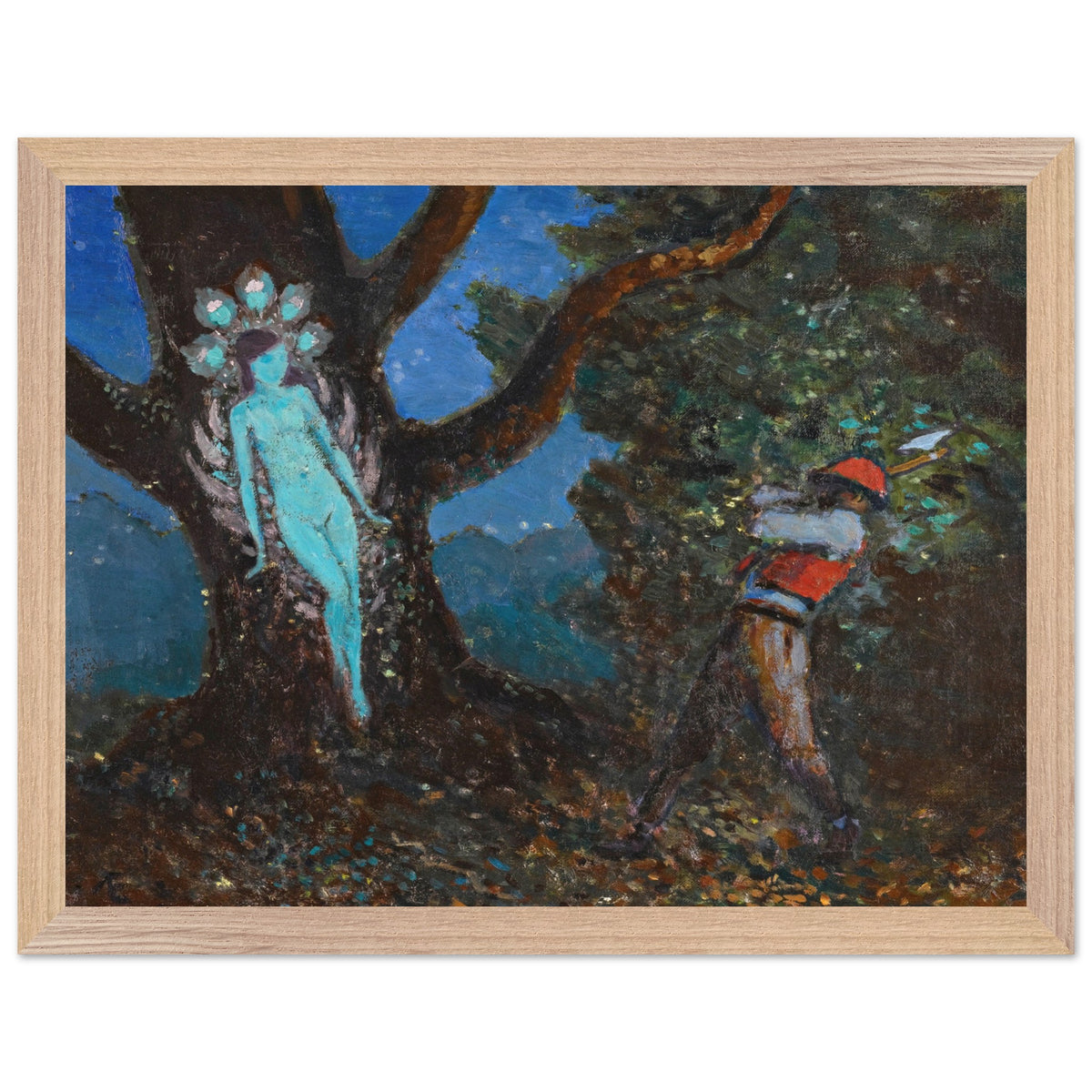 The Woodchopper and The Tree Spirit by George Russell (Æ) Art Print (view 10)