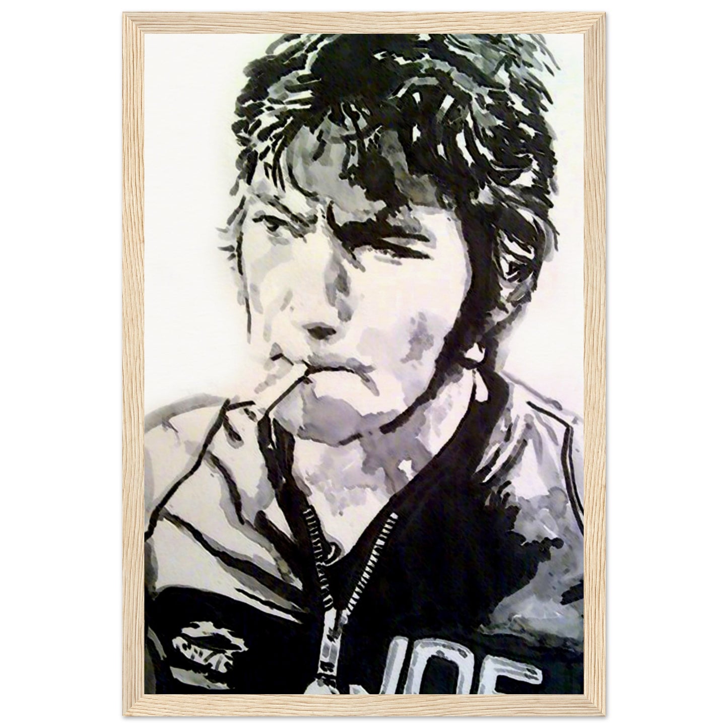 Celebrate the racing legend, Joey Dunlop, the iconic Northern Irish motorcyclist from Ballymoney, with our framed art print by B. Mullan. This captivating piece pays homage to his remarkable career and enduring legacy. Perfect for motorsport enthusiasts, fans of Joey Dunlop, or anyone who admires true determination and skill. Elevate your space with the spirit of a racing legend – order yours today and let Joey's charisma and speed grace your walls! 