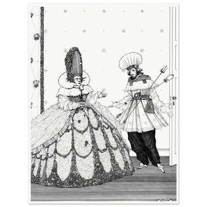 Vintage Sleeping Beauty fairy tale illustration by Harry Clarke, unframed art print