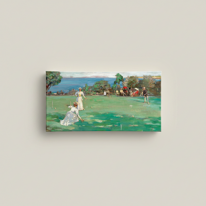 The Croquet Party – Sir John Lavery Canvas Wall Art (view 4)
