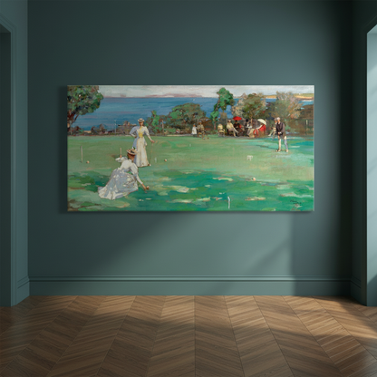 The Croquet Party – Sir John Lavery Canvas Wall Art (view 3)