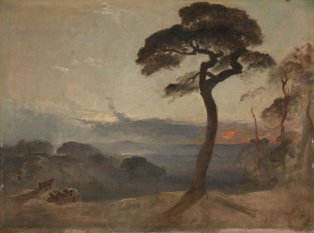 Hampstead Heath, Sunset, oil painting by Francis Danby, around 1845