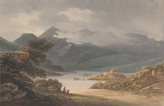 View on the Upper Lake, Killarney, watercolour by Isaac Weld, around 1806