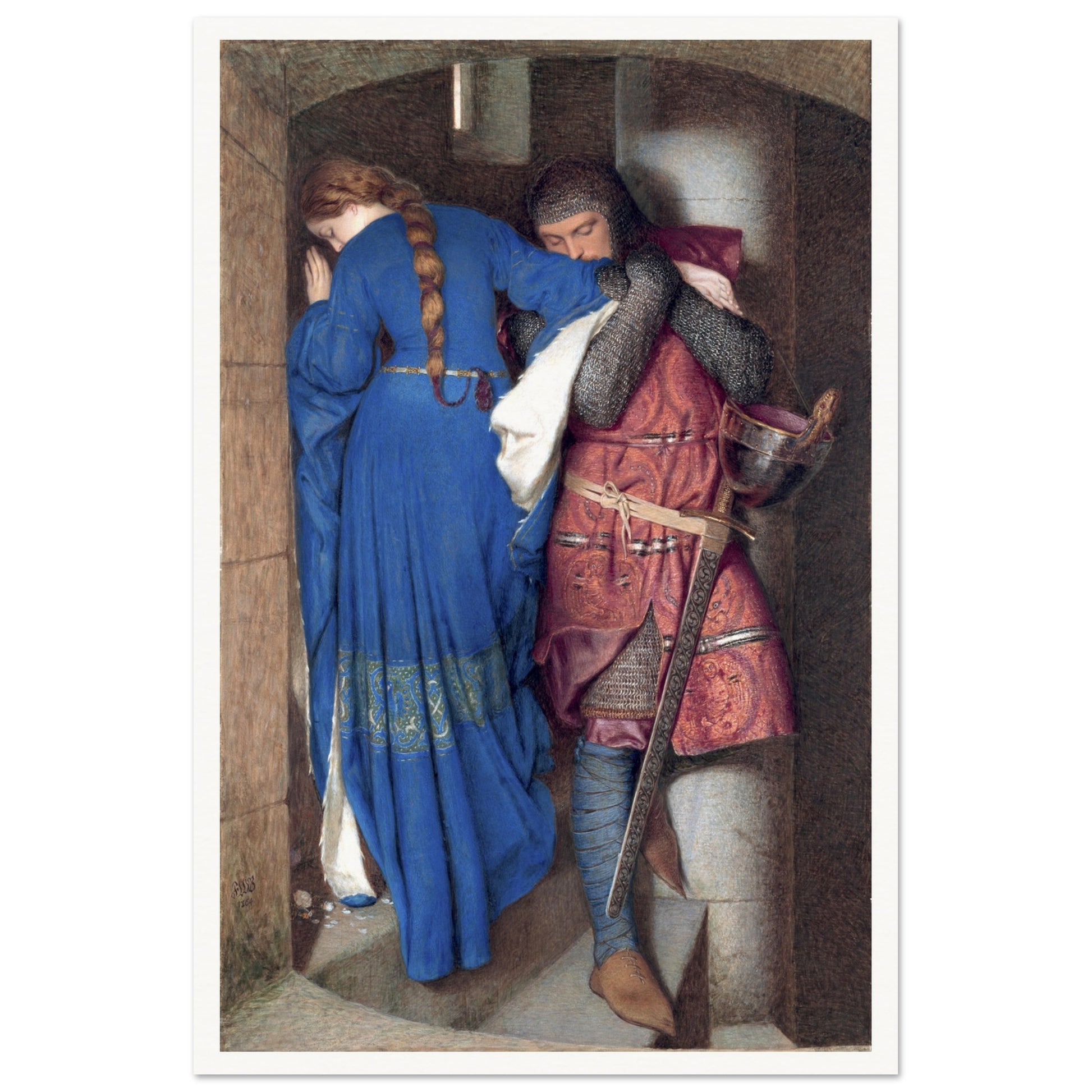 The Meeting on the Turret Stairs – Frederic William Burton (view 20)