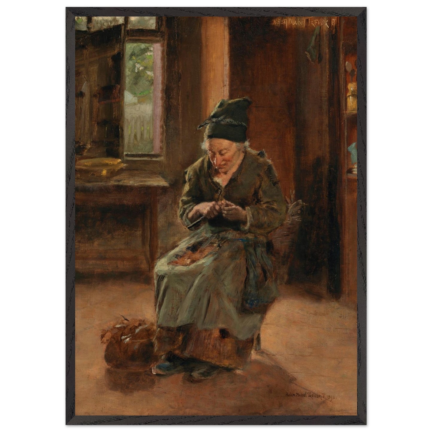 An Interior of a Breton Cottage by Irish Artist Helen Mabel Trevor – view 21 | Buy Irish Art