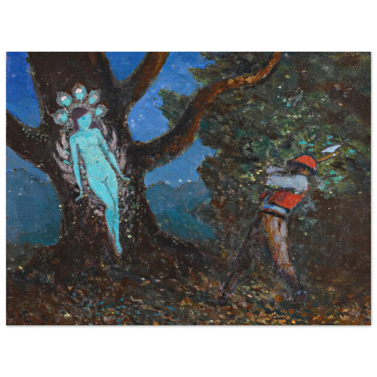 The Woodchopper and The Tree Spirit by George Russell (Æ) Art Print (view 11)
