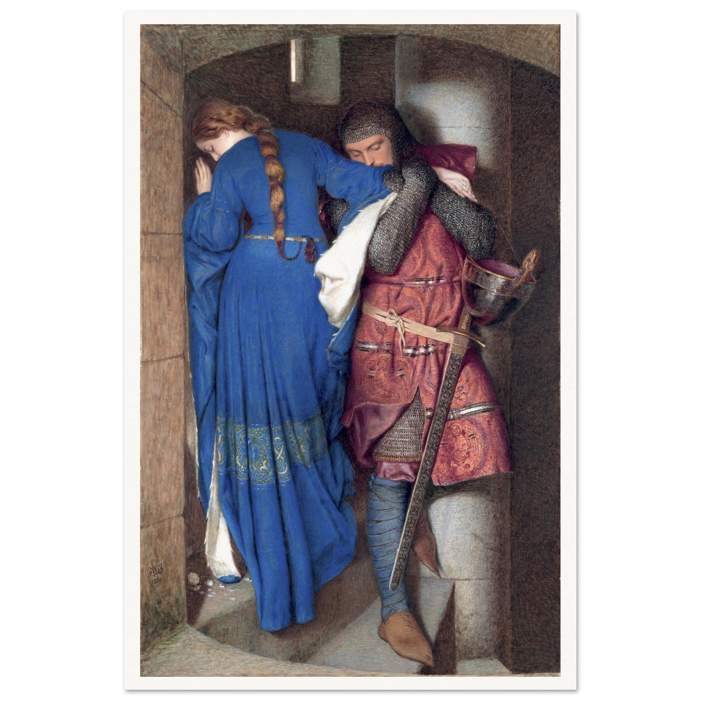 The Meeting on the Turret Stairs – Frederic William Burton (view 17)