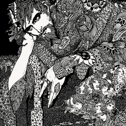 Harry Clarke The Earth Grew Dark 1923 gothic illustration for Edgar Allan Poe art print