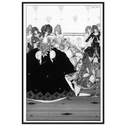 He Takes the Gift with Reverence, Harry Clarke illustration framed print in a black frame