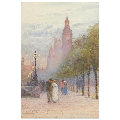 Houses of Parliament and Westminster by Rose Barton unframed, front view of the print