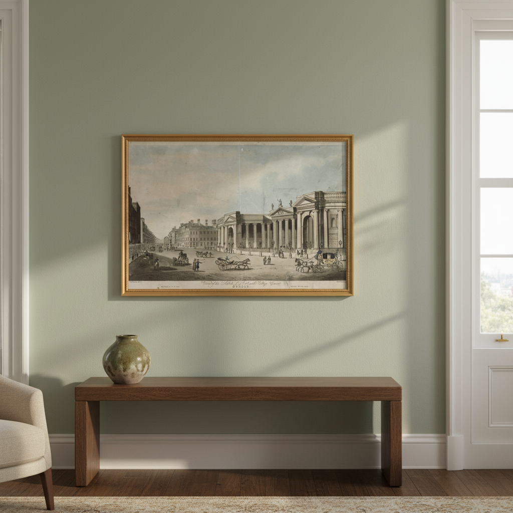 Bank of Ireland, College Green displayed in an elegant Irish period-home living room