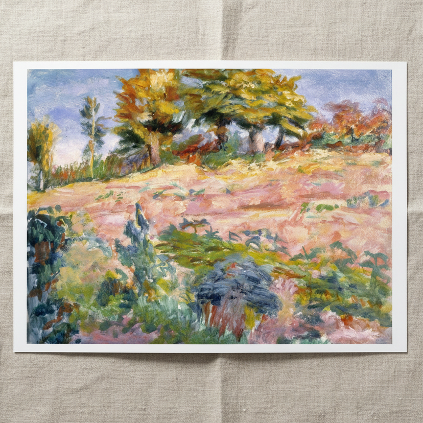 Close-up detail of Landscape by Roderic O’Conor showing expressive Post-Impressionist brushwork