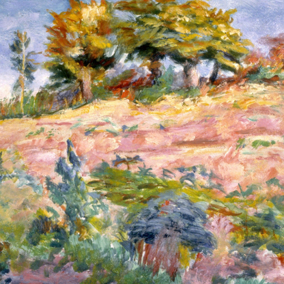 Landscape by Roderic O’Conor, Irish landscape unframed art print. Painting with trees and fields.
